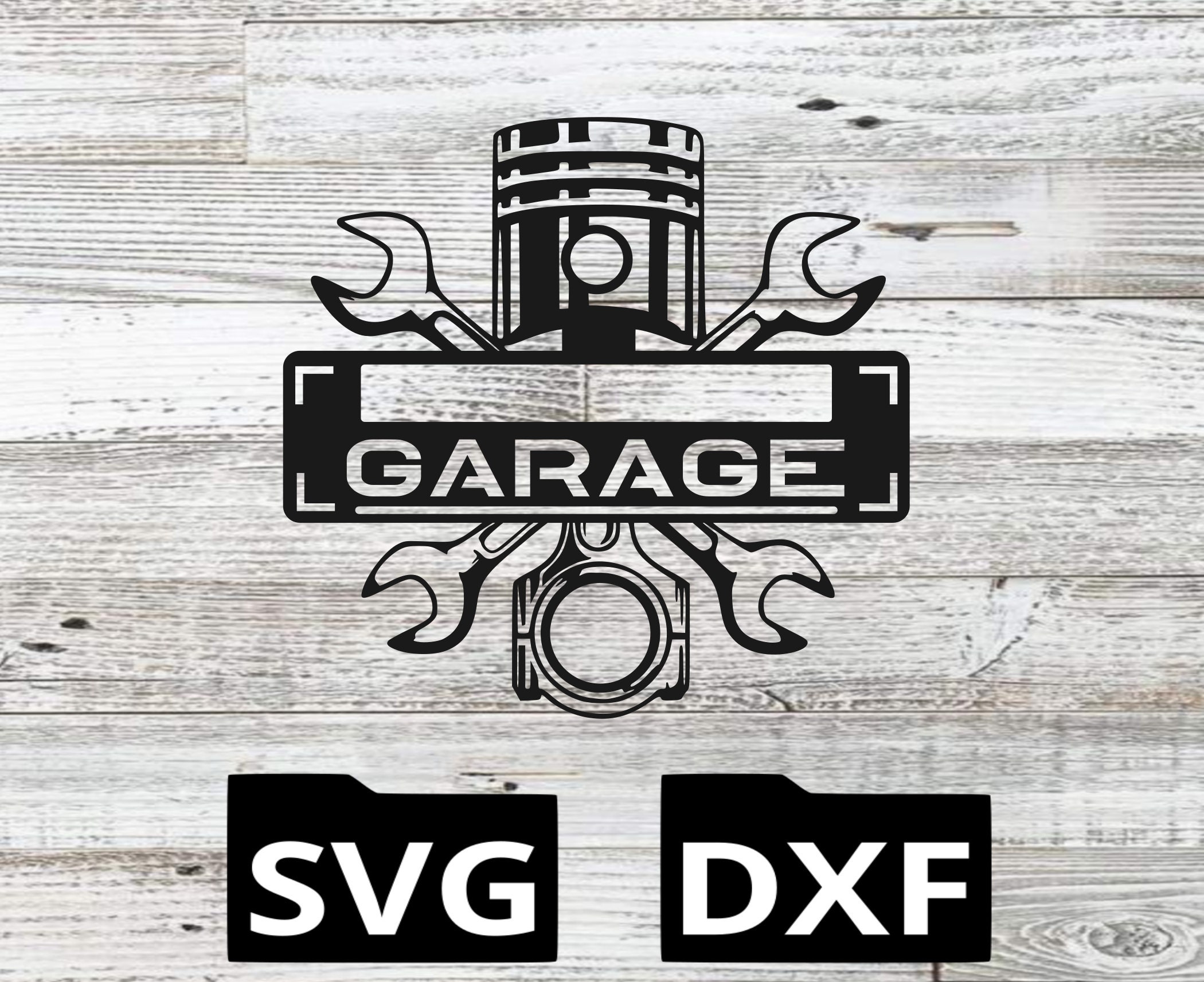 ☆ T·T Free Name Garage Garage DXF File SVG File Cut File Cnc File Plasma Laser Garage SVG