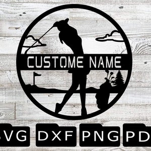 Female, Monogram, Golfer, SVG, DXF, Pdf, Golfing, Monogram, Cut File, CNC, Plasma, Laser, Water Jet, Cricut, XCarve, Summer,