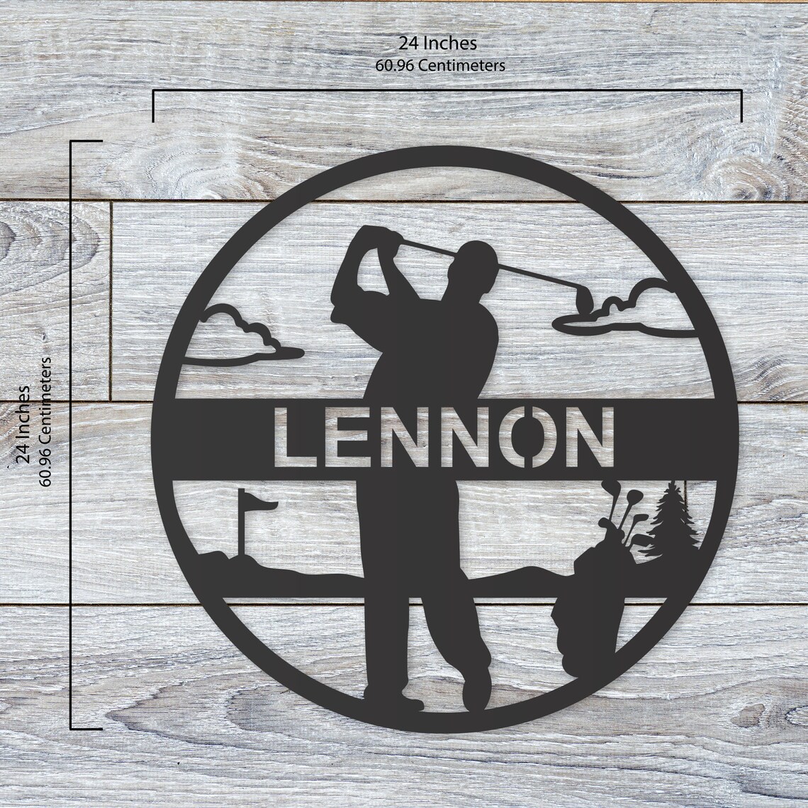 24x24 Men's Golf Metal Wall Art Décor for Man Cave Etsy