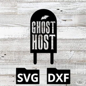 Ghost host svg, ghost host dxf, Halloween svg, Halloween dxf, cnc, plasma, laser, Halloween yard art, Halloween yard stake, ghost svg, cut