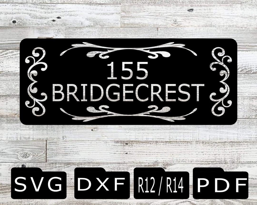 Address SVG, Address DXF, Address Sign, SVG, Dxf, Cnc, Plasma, Laser