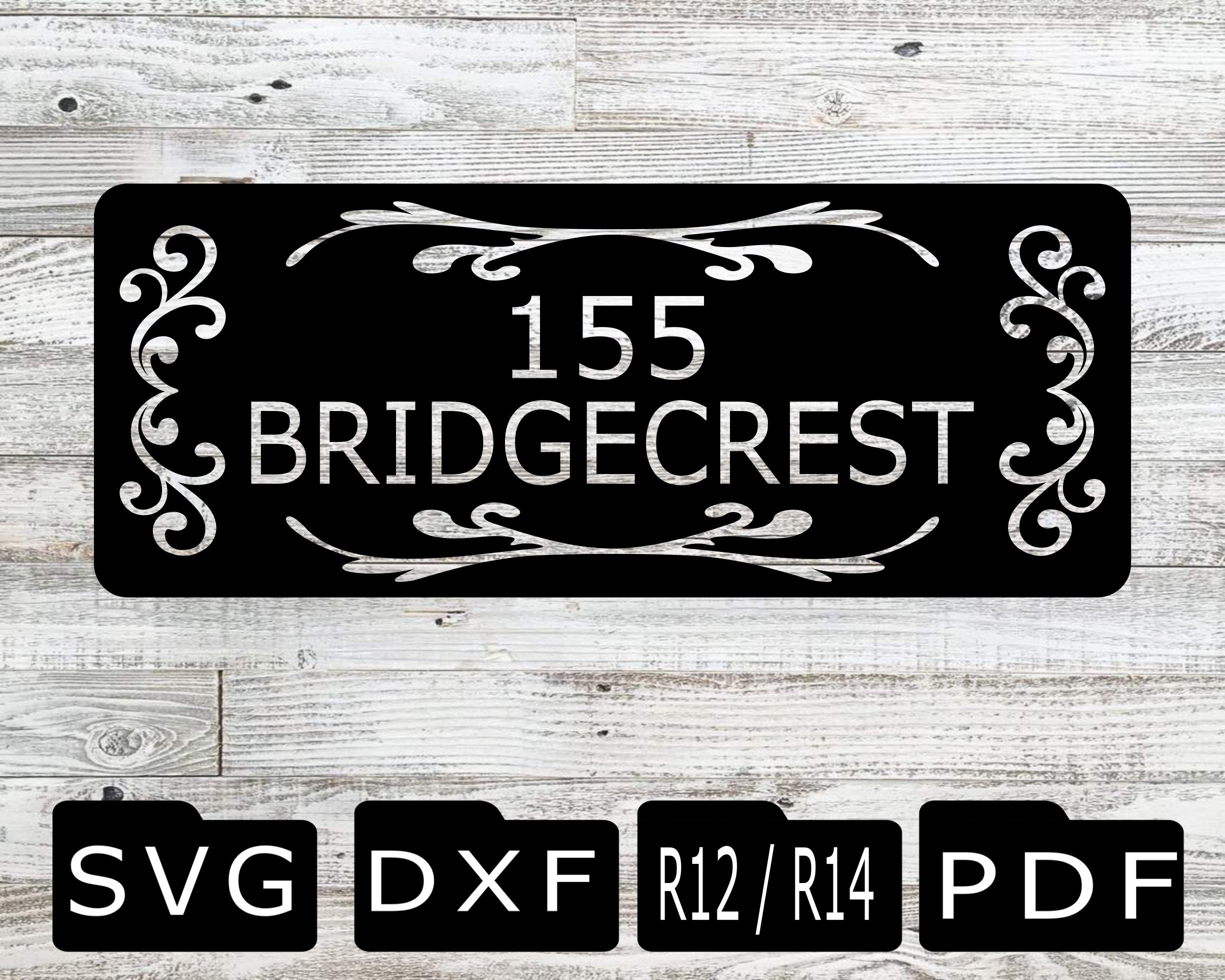 Address SVG, Address DXF, Address Sign, SVG, Dxf, Cnc, Plasma, Laser