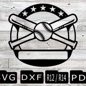 File DXF, File SVG, File di taglio, File Cnc, Plasma, Laser, segno monogramma, segni monogramma, monogramma da baseball, monogramma diviso, decorazione da parete monogramma