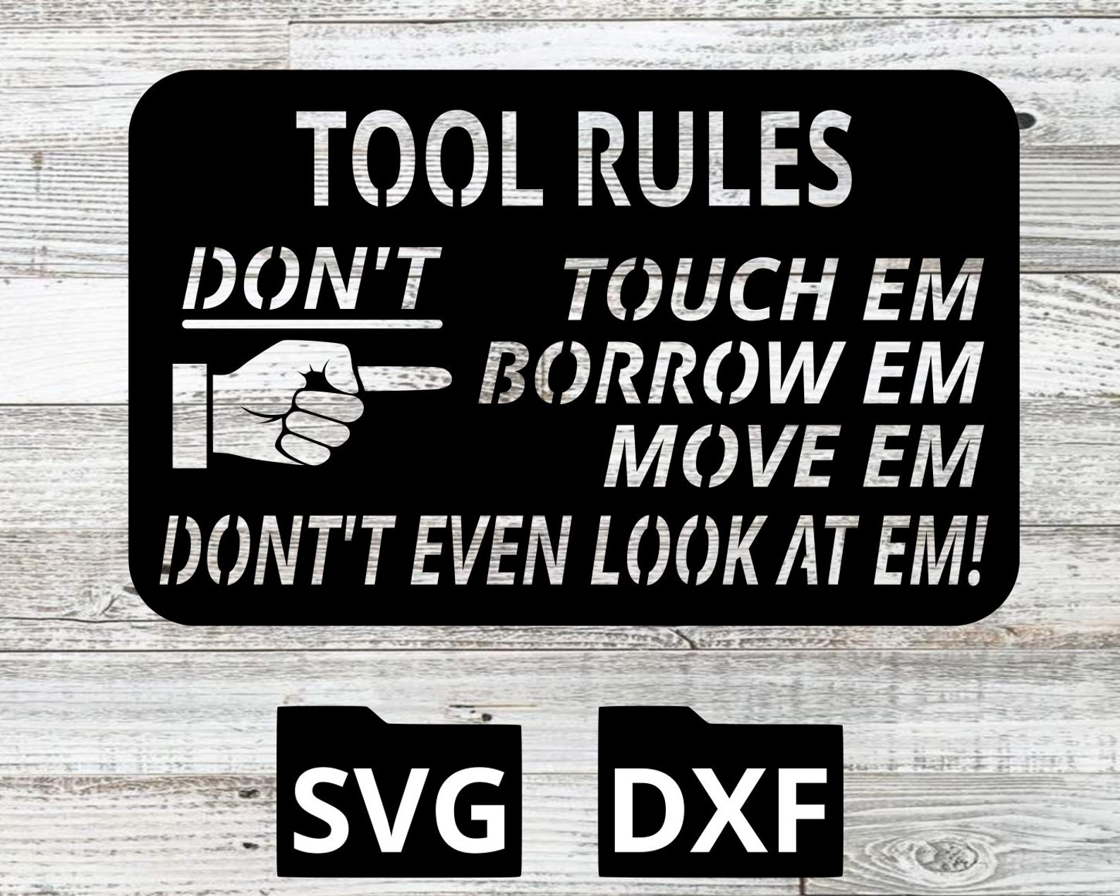 Tool Rules Svg, Garage Svg, Garage Dxf, Tool Rules Dxf, Shop Svg, Shop ...