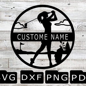 Golf SVG, Golf DXF, Golfing Monogram, Svg, Dxf, Pdf, Cut File, Golfer Monogram, Plasma, Laser, Cricut, Tumbler, Cut File, Digital Download