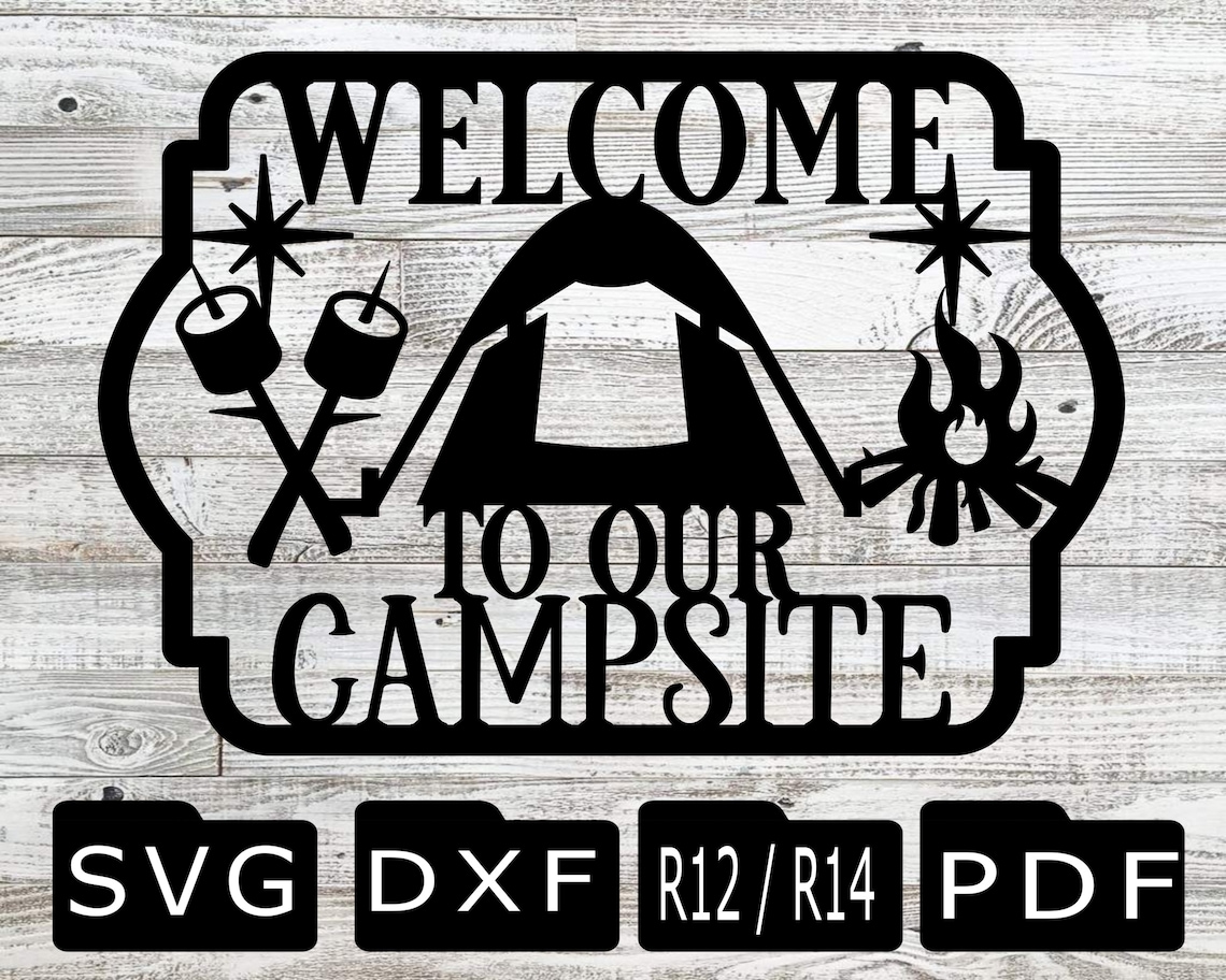 Camping Svg to Our Camp Svg Camping Dxf to Etsy