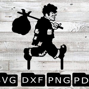 Garten, Wichtel, Hobo, Tramp, Runaway, DXF, SVG, Schnittdatei, Datei, CNC, Plasma, Laser, Kind, Garten, Kunst, Rasenverzierung,