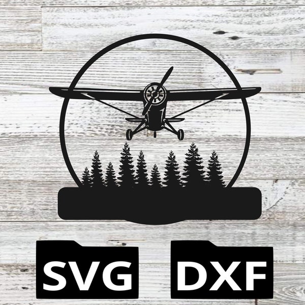 Airplane, monogram, DXF, SVG, Cut File,  File, CNC, Plasma, Laser, wilderness, air, plane, digital file, plane, jet, flying, bi plane