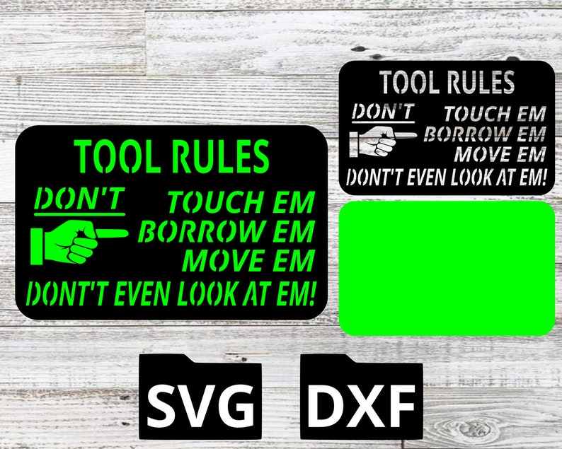 Tool Rules Svg, Garage Svg, Garage Dxf, Tool Rules Dxf, Shop Svg, Shop ...