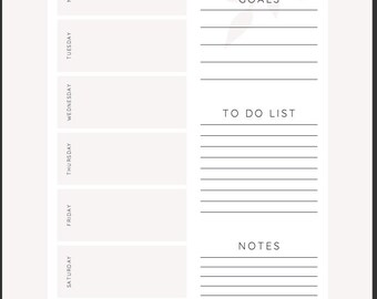 Pink Weekly Planner