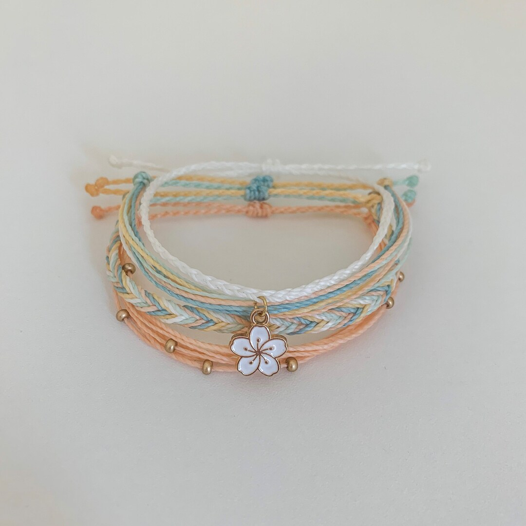 Tropical Hibiscus Bracelet Set | Trendy Jewelry | Adjustable ...