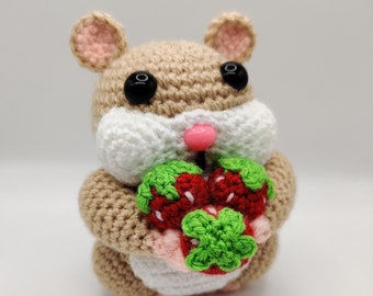 Hamish the Hamster, Crochet Animal, cute Animal, Amigurumi, Stuffed Animal, Cute Crochet, Finished crochet, Crochet Farm Animal