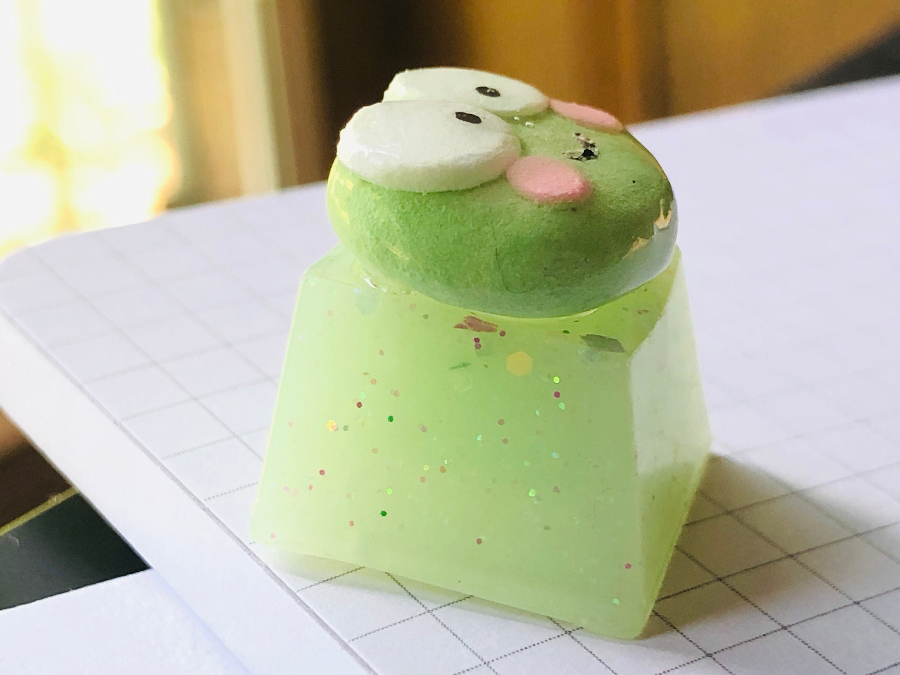 Kawaii Frog Artisan Keycap Resin Keycap for Cherry MX Etsy