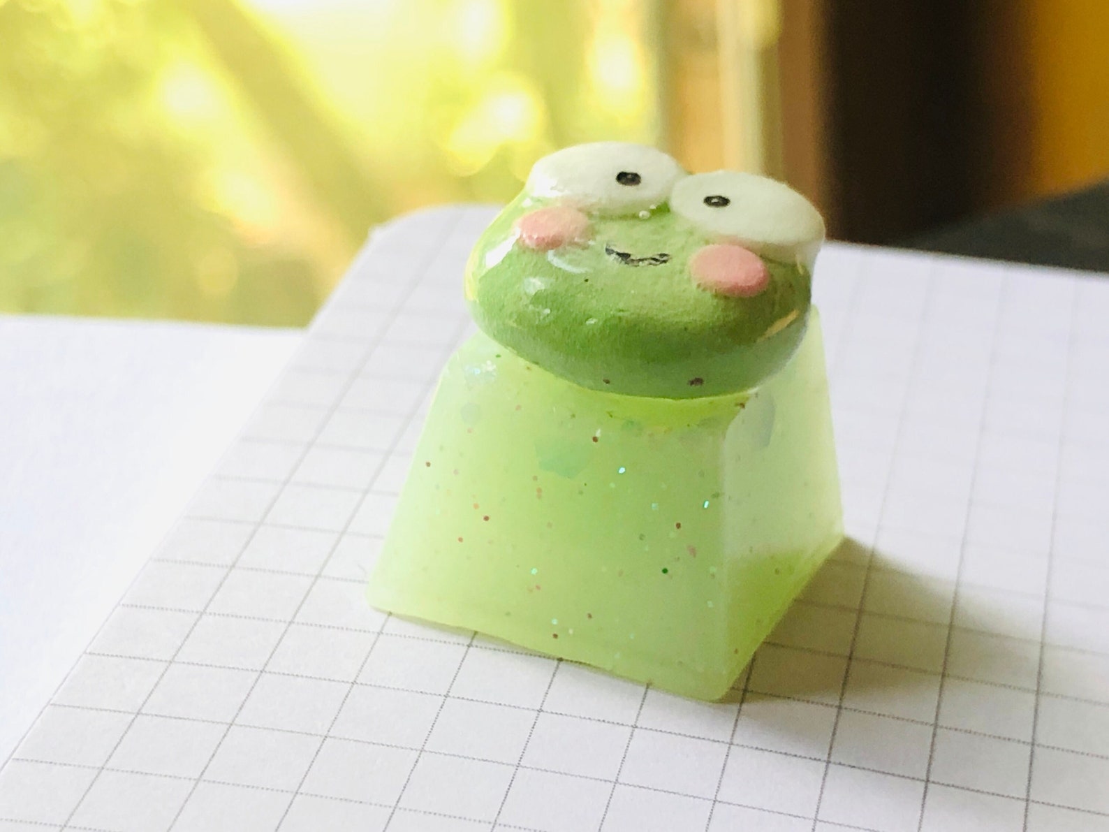 Kawaii Frog Artisan Keycap Resin Keycap for Cherry MX Etsy