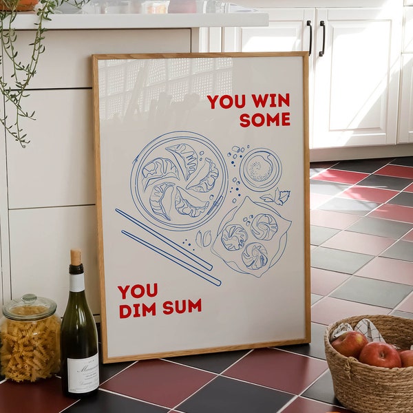 dim sum wall art trendy kitchen decor, funny kitchen art vintage poster apartment decor, neutral wall art kitchen accessories funny gifts