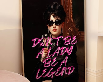sassy quote inspirational altered art vintage poster bar cart art print, eclectic wall art champagne poster bar cart decor cocktail print