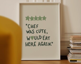 funny kitchen poster sage green wall art, funny wall art retro kitchen decor, girly wall art kitchen art print, apartment decor retro print