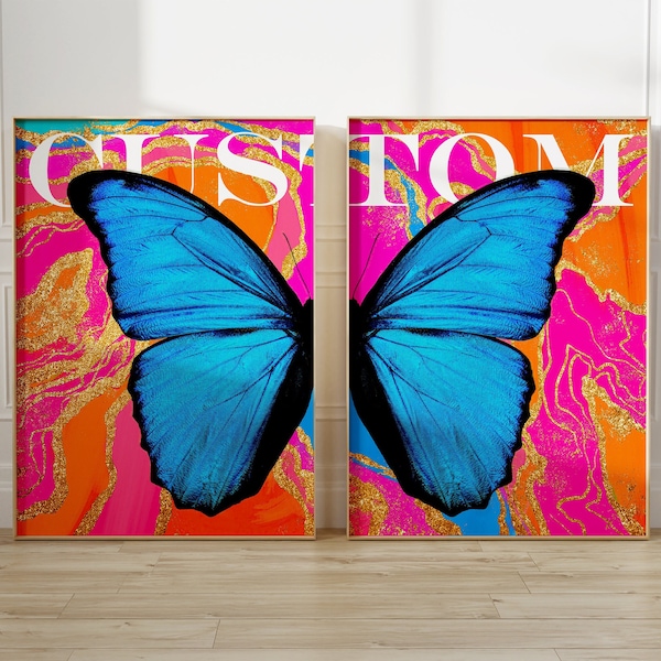 Split Butterfly Art Etsy