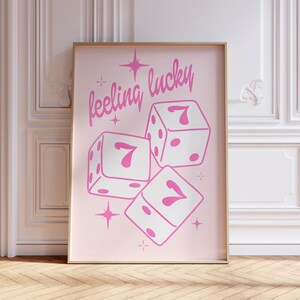 Sie ausdrucken funky home decor motivierend Plakat, rosa Raumdekor y2k ästhetisches Plakat, trendige Wandkunst Wohnung Dekor funky Plakat