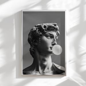 witzige Wand Kunst Vintage Poster Retro ästhetische Wanddeko Männer, lustiges Poster schwarzweiß Schwarzweiß Kunst Druck eklektisches Wohndekor Retro