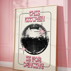 Retro Disco Art Print Groovy Kitchen Decor Retro Kitchen Wall - Etsy