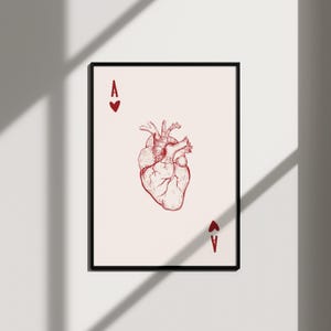 as de corazones arte retro de la pared decoración de apartamentos de moda, decoración de la habitación grunge y2k cartel impreso rojo, decoración de la habitación coqueta y2k cartel estético