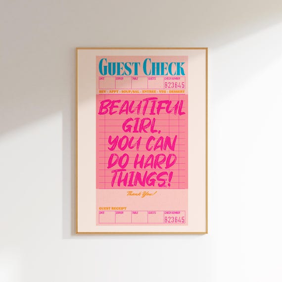 preppy wall art teen girl room decor desk accessories, preppy stuff popular gifts for teen girl, positive affirmation art college room decor