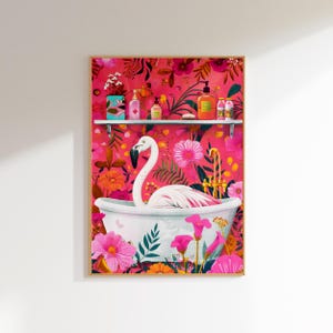 funny bathroom art maximalist decor aesthetic wall art, cute wall decor bathroom print dopamine decor, colorful wall art bathroom wall decor