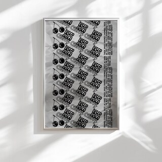 Poster Decorativo Da Parete Stile Retrò Y2K, Palla Da Discoteca Anni '70, Stampa Artistica 20x25 Cm, Bianco E Nero, Per Soggiorno, Ufficio, Regalo