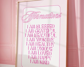 aura wall art preppy art print out poster aesthetic room decor, spiritual affirmation wall art dorm decor, aura y2k poster preppy room decor