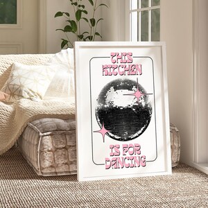 Retro Disco Art Print Groovy Kitchen Decor, Retro Kitchen Wall Art Cute ...