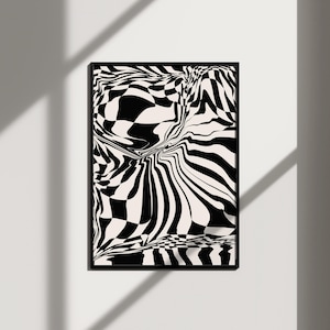 psychedelische Kunst funky Wohnheim Dekor trendige Retro-Wandkunst, ausgefallene Wandkunst Apartmet Dekor ästhetisches Plakat, groovy Wandkunst ästhetisches Raumdekor