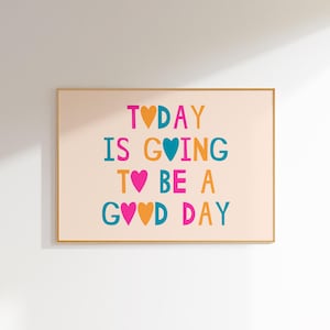 funky wall art typography print inspirational posters dopamine decor, happy art print affirmation poster cute wall decor bedroom wall art