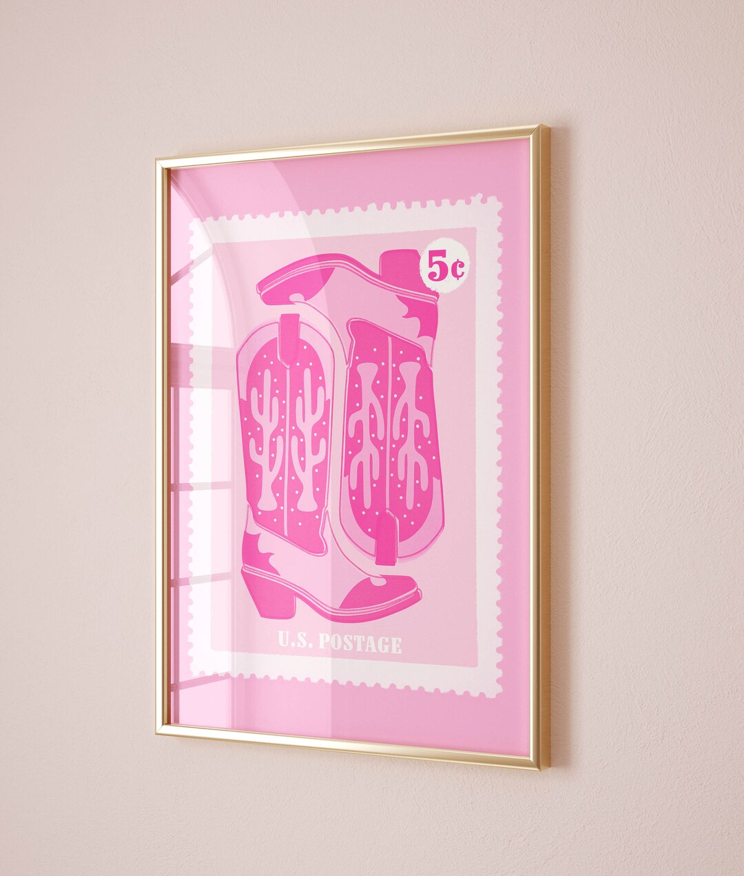 Cowgirl Poster Pink Wall Art Trendy Apartment Decor, Pink Cowgirl ...