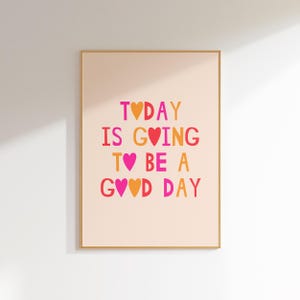 happy art print inspirational posters dopamine decor, funky wall art typography print affirmation posters cute wall decor bedroom wall art