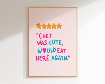 kitchen wall art maximalist decor, pink and orange wall art college apartment decor, retro aesthetic room decor trendy wall art funky poster