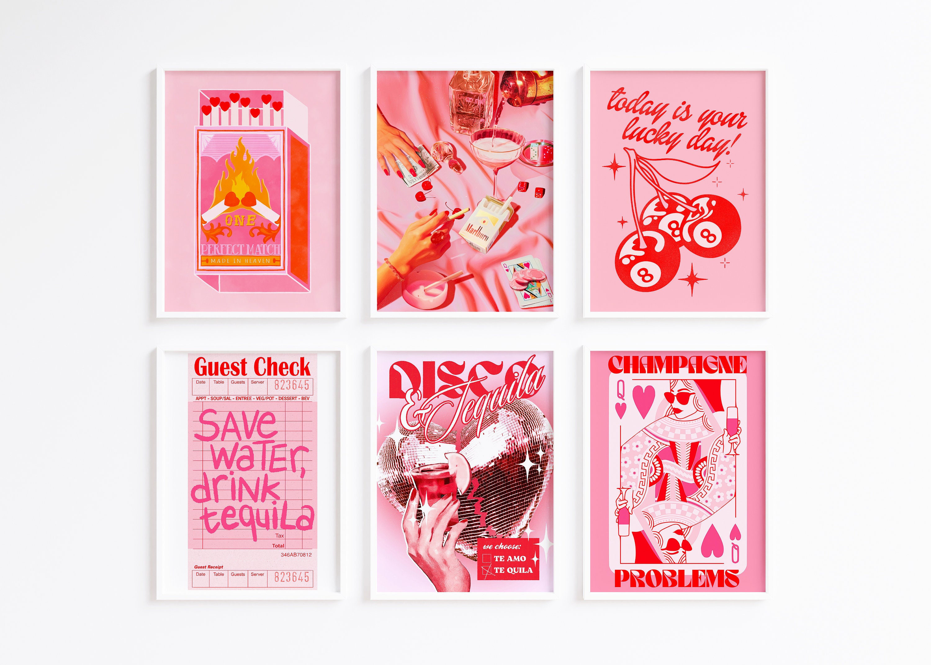 Pick Any 6 Prints Gallery Wall Art Set Custom Gallery Wall Etsy