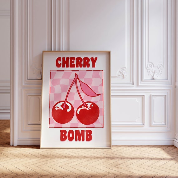 Cherry Poster Femme Aesthetic Coquette Room Decor Aesthetic Poster
