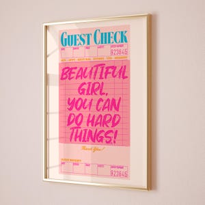 preppy wall art teen girl room decor desk accessories, preppy stuff popular gifts for teen girl, positive affirmation art college room decor image 2