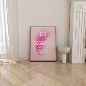 inspirational quote aura poster preppy aesthetic room decor, motivation office art cute apartment decor, aura quote wall art dorm decor image 7