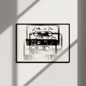 carteles musicales e impresiones de decoración estética de la habitación, impresiones en blanco y negro de arte de pared horizontal, impresiones de arte de pared retro de los años 70, regalos únicos