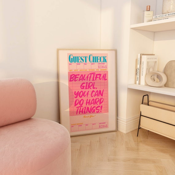 Preppy Room Decor - Girls Can Do Anything Quote Art for Girls Preppy Room  Decor Design Art Board Print for Sale by Shop Your Aesthetic