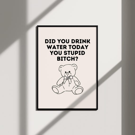 funny wall art retro kitchen decor, black and white art college apartment decor, trendy wall art kitchen poster, retro aesthetic room decor