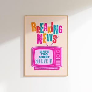 Inspirierende Kunst Drucke trendy Retro funky Plakat lustige Dekoration, ästhetische Wanddeko, bunte Kunst College Wohnung Dekor