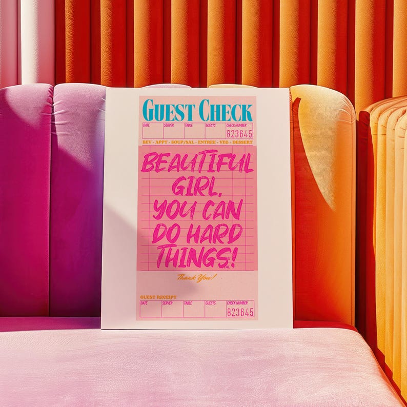 preppy wall art teen girl room decor desk accessories, preppy stuff popular gifts for teen girl, positive affirmation art college room decor image 4