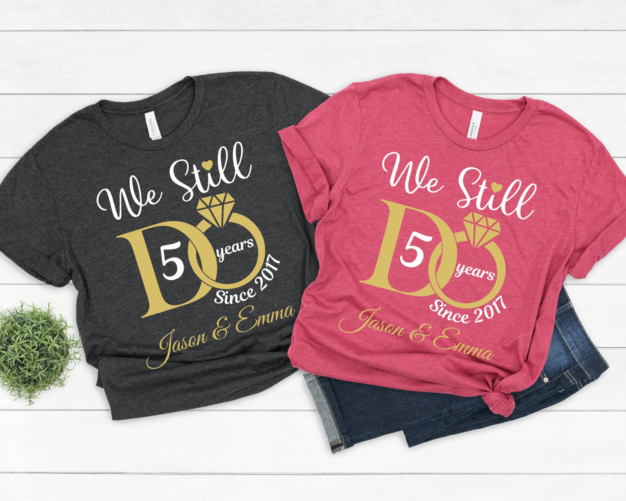 5th Anniversary Shirts for Husband and Wife, Couple, We Still Do Shirt, 5 Year Anniversary Tshirt for Couples, Personalized, Matching Tees, - Etsy 5th Anniversary Shirts for Husband and Wife, Couple, We Still Do Shirt, 5 Year Anniversary Tshirt for Couples, Personalized, Matching Tees, - Etsy