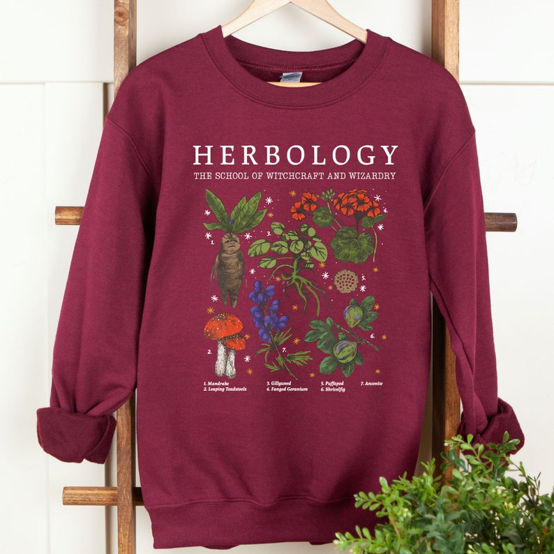 Herbology Plants Sweatshirt Halloween Herbology Sweater Etsy