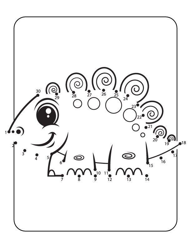 Dinosaur dot to dot kids coloring book. | Etsy