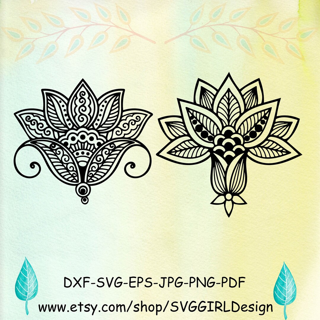 Lotus Flower SVG Lotus Mandala Svg Mandala SVG Digital - Etsy