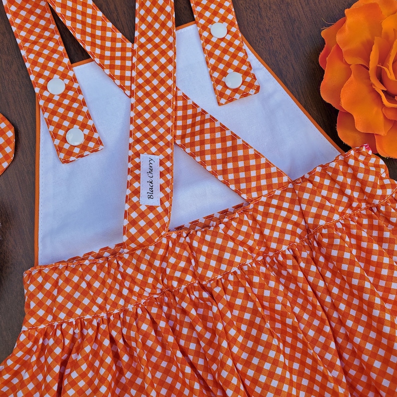 Rockabilly kids retro alternative Emma "Bonnie" pinafore dress image 7